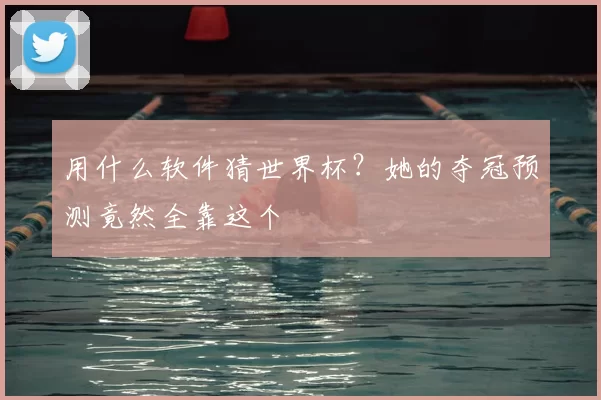 用什么软件猜世界杯？她的夺冠预测竟然全靠这个